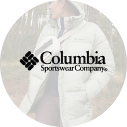 Button featuring the Columbia Sportswear logo
