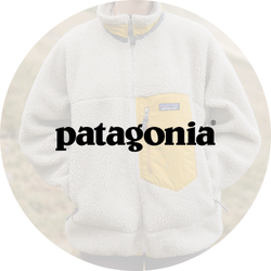 Button featuring the Patagonia logo